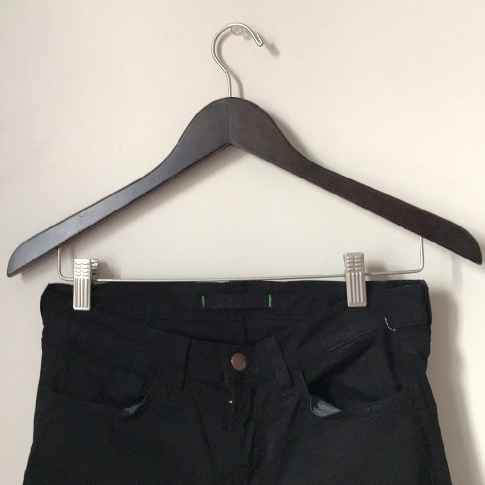 J Brand black cropped boot cut pants